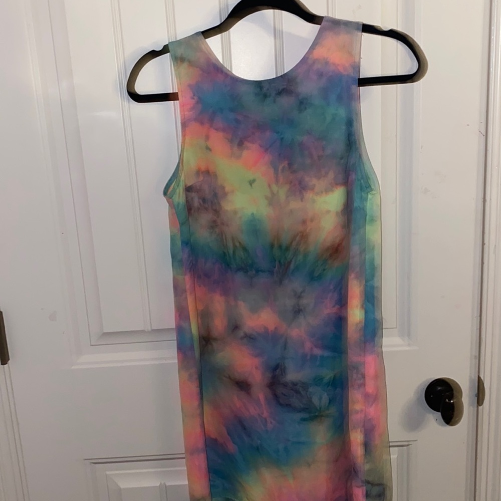 Tie-dye slim fit dress